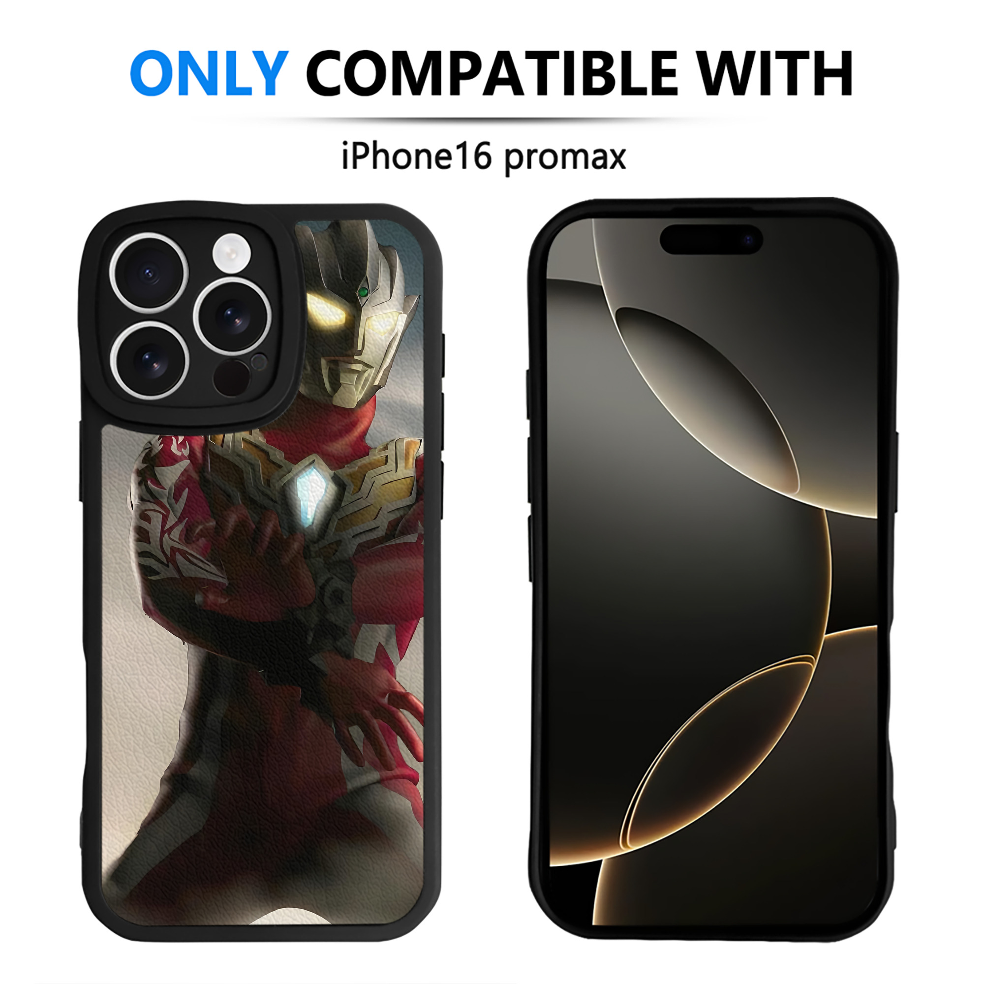 （画像用） ウルトラマン Ultraman 【iPhone 16シリーズ対応】シリコンスマホケース（レザー調） 材質：シリコン